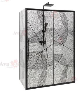 Душевой уголок AvaCan FB 120-140 + SB 100 чёрный